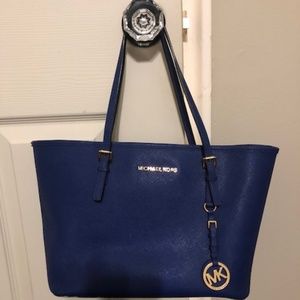 Cobalt Blue Michael Kors Tote Bag